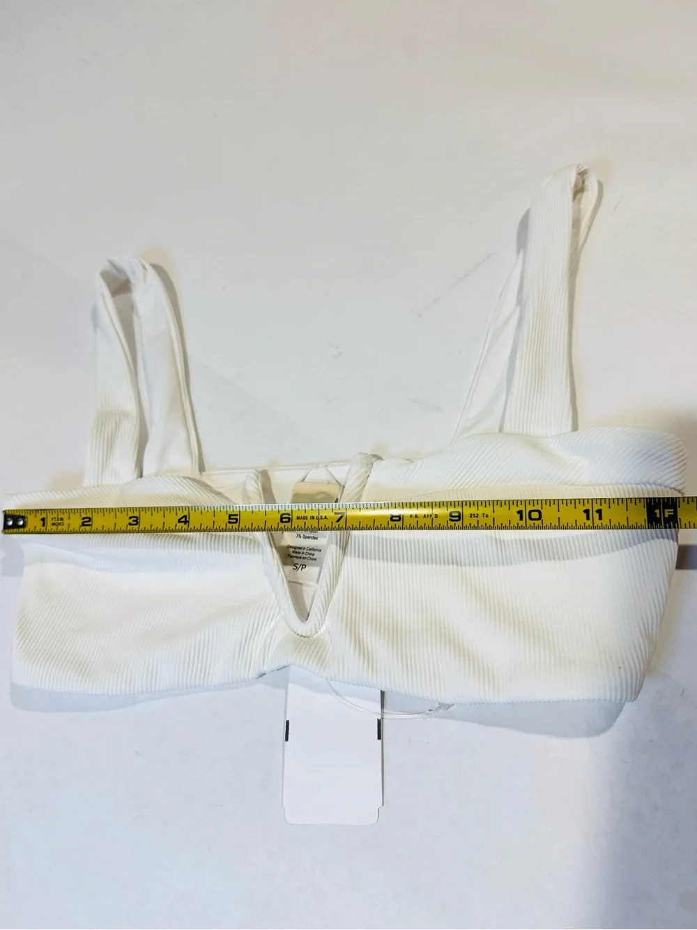L*space Lee Lee Ribbed Bikini Top White Small NWT